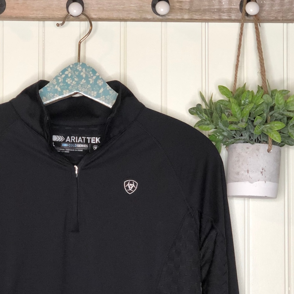 Ariat Tek Cold Series Black 1/4 Zip Pullover Large
